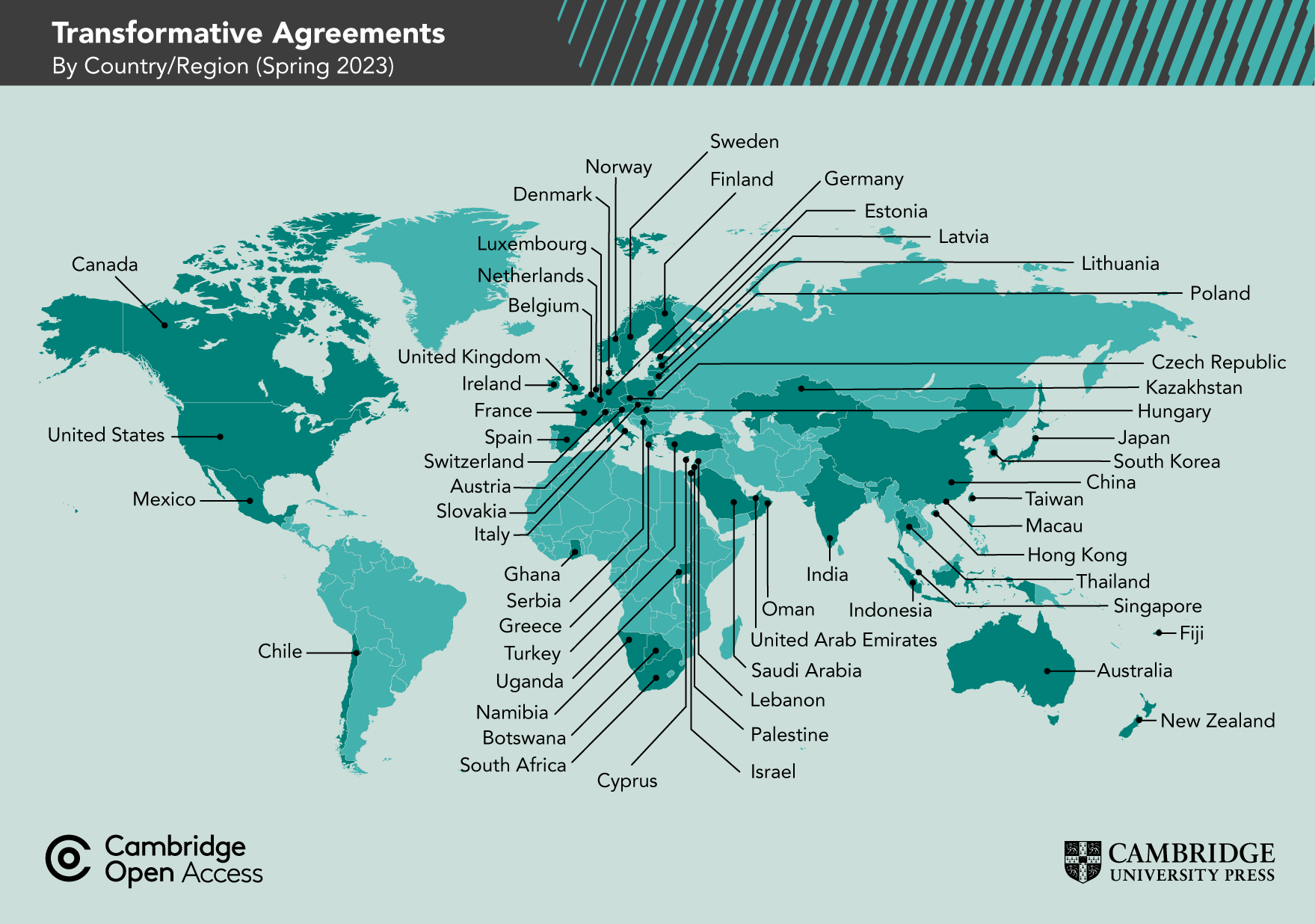 Transformative agreements map Spr23