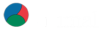 animal logo white writing