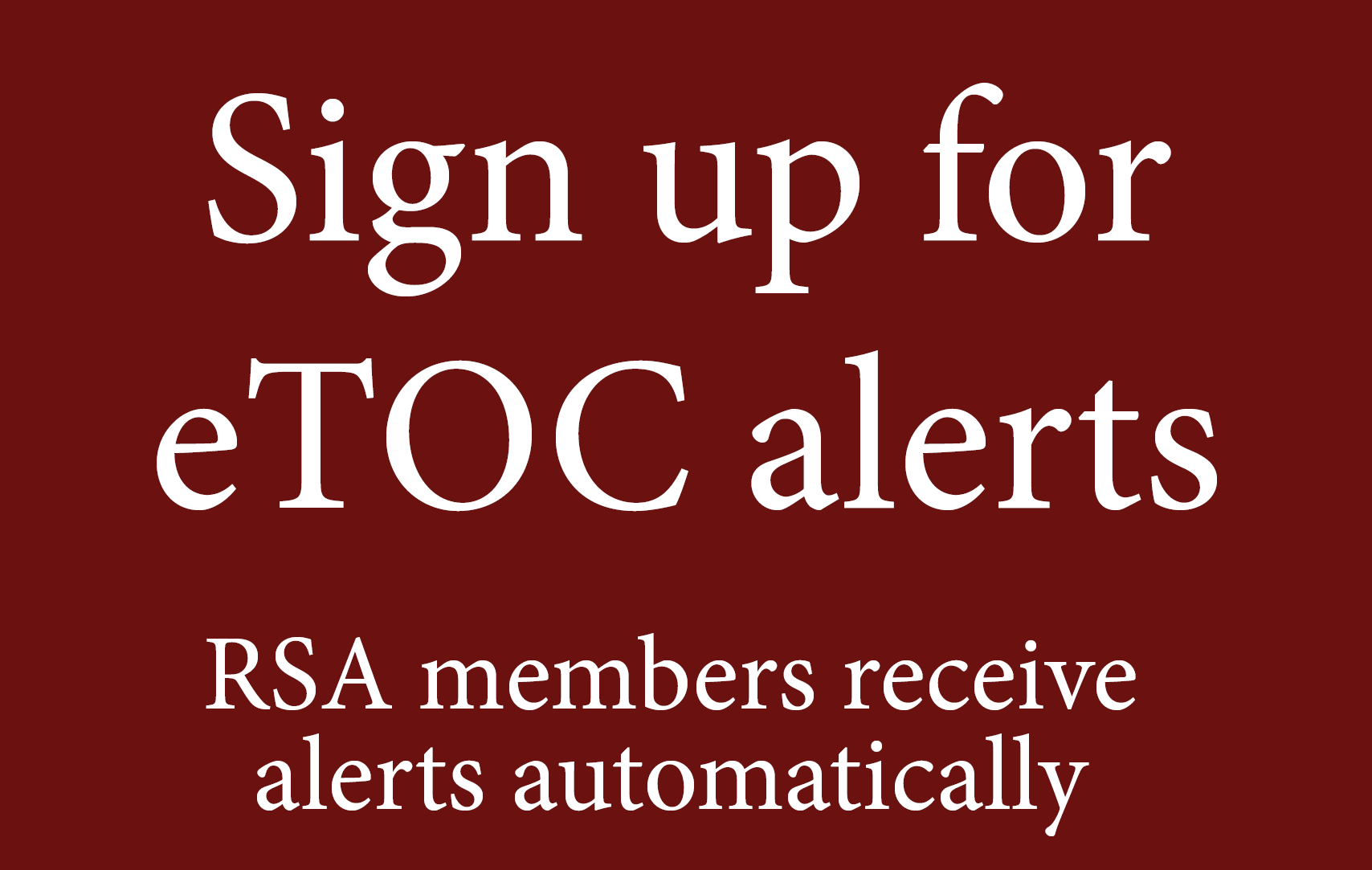 Sign up for Renaissance Quarterly email alerts