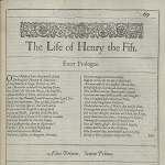 Shakespeare, William. The Life of Henry Fift. In Mr. William Shakespeares comedies, histories, & tragedies: published according to the true originall copies. London: Isaac Jaggard and Edward Blount, 1623.