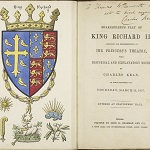 Willement, Thomas. "King Rychard II, watercolor" in William Shakespeare, Shakespeare's Play of King Richard II. London: John K. Chapman and Co, 1857.