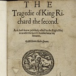 Shakespeare, William. The Tragedie of King Richard the second. London: Valentine Simmes for Andrew Wise, 1598.