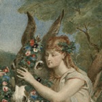Bida, Alexandre, artist. Midsummer night's dream, IV, 1, Titania adorns Bottom with Flowers. Nineteenth century.