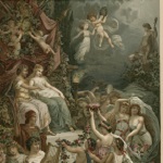 Hoppner, John, artist. Midsummer night's dream, Oberon, Titania and the fairies. [mid- to late nineteenth century?].