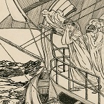 Rhead, Louis, artist. "So They Cast the Queen Overboard" from i. [not after 1918].