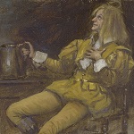 Buchel, Charles, artist. Norman Forbes as Sir Andrew Aguecheek. Early 20th century?.
