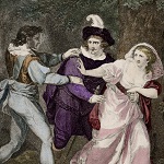 Kauffman, Angelica, artist. Two gentlemen of Verona, Valentine, Proteus, Silvia, & Julia, act V, scene IV. Eighteenth or nineteenth century?