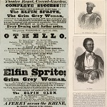 Unknown printer, [Ira Aldridge's first appearance at Covent Gardens in the role of Othello - a play bill dated 1833 plus 2 small engraved portraits and an article in German, mounted together]. London: unknown publisher, early to mid-ninetenth century. - opens in new tab