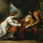 West, Benjamin, artist. King Lear and Cordelia / B. West, 1793. Unknown location: 1793. - opens in new tab