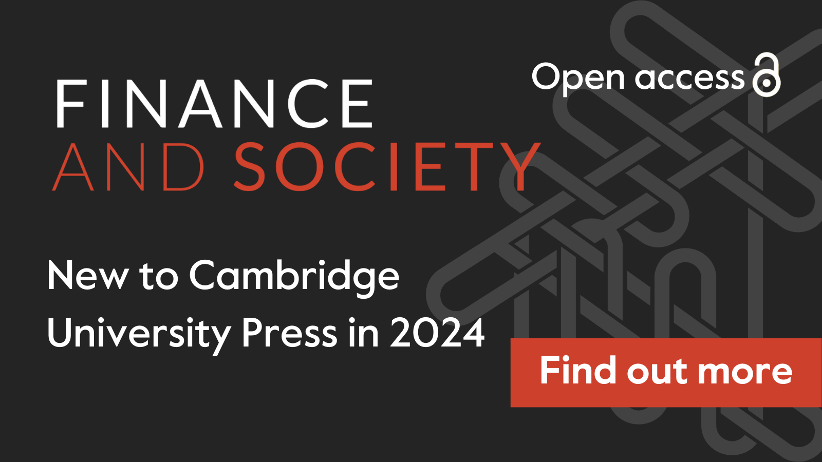 Finance and Society new to Cambridge University Press for 2024