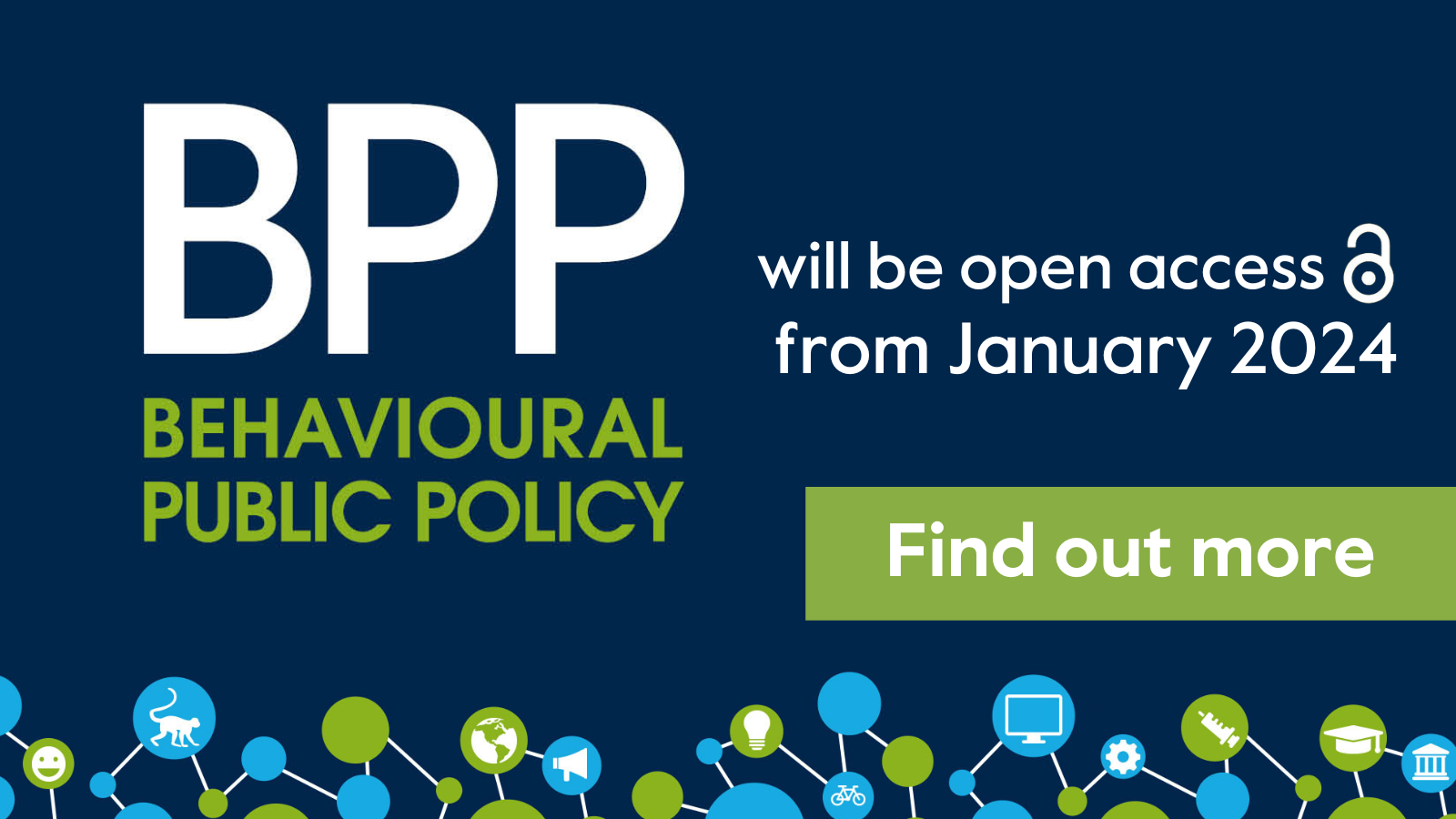 Behavioural Public Policy will be open access from January 2024