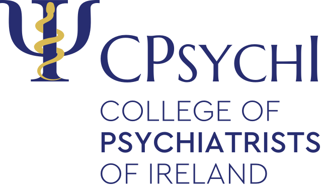 Logo of the College of Psychiatrists of Ireland with navy text