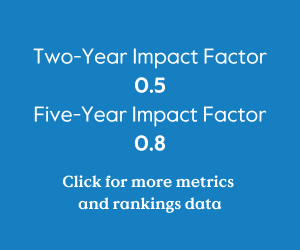 Banner with AJLM's 2023 impact factor data