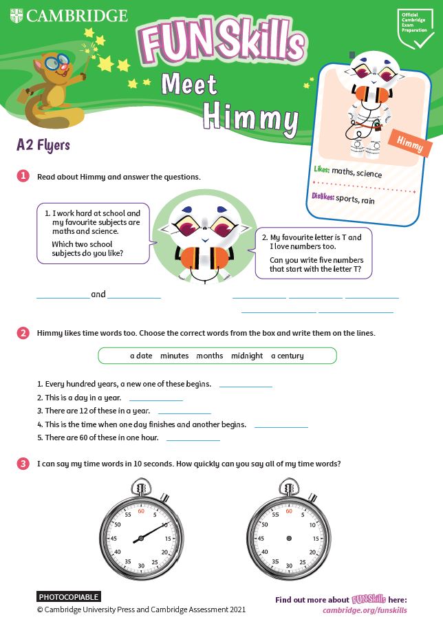 FUN Word Activities: Worksheets For Learners | Cambridge English
