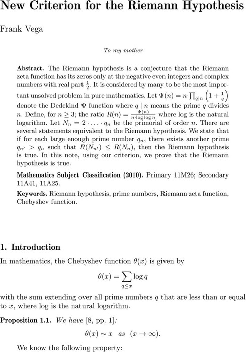 New Criterion For The Riemann Hypothesis Mathematics Cambridge Open Engage 2968